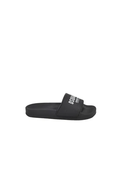 DSQUARED2 DSQUARED2 CERESIO BLACK RUBBER SLIDERS