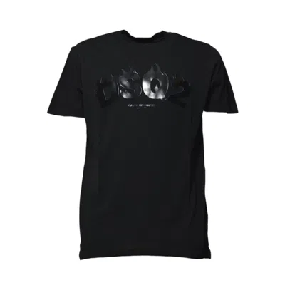 DSQUARED2 DSQUARED2 CIGARETTE FIT BLACK COTTON PRINT T-SHIRT