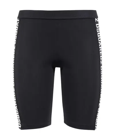 DSQUARED2 CONTRAST-LOGO PRINT SHORTS
