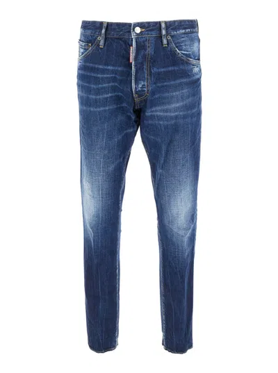 DSQUARED2 'COOL GUY' BLUE JEANS WITH FADED EFFECT IN DENIM MAN