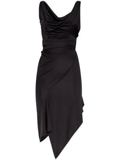 DSQUARED2 COWL-NECK MIDI DRESS