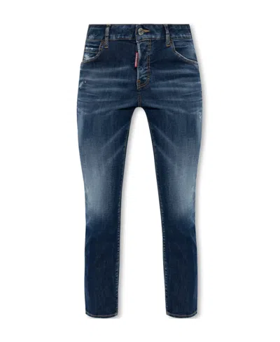 DSQUARED2 DSQUARED2 DISTRESSED CROPPED JEANS