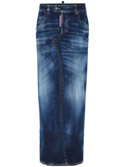 DSQUARED2 DENIM MAXI SKIRT