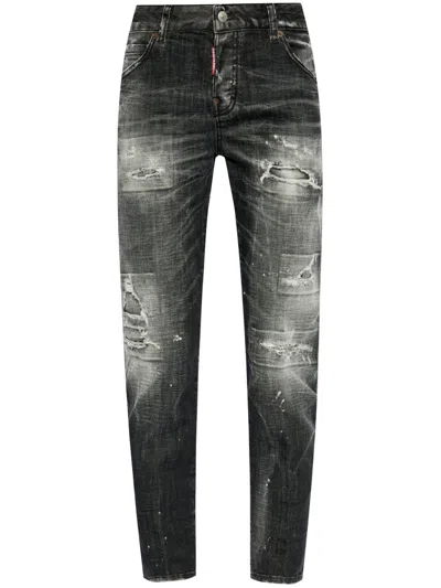 DSQUARED2 DISTRESSED-EFFECT JEANS