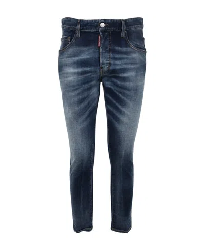 DSQUARED2 DSQUARED2 DISTRESSED LOGO PATCH SLIM-FIT JEANS