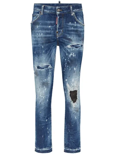 DSQUARED2 DISTRESSED SKINNY JEANS