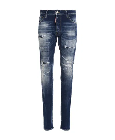 DSQUARED2 DSQUARED2 DISTRESSED STRAIGHT LEG JEANS