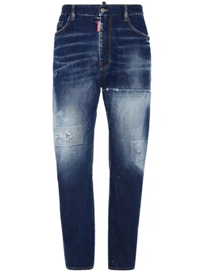 DSQUARED2 DISTRESSED STRETCH-COTTON JEANS
