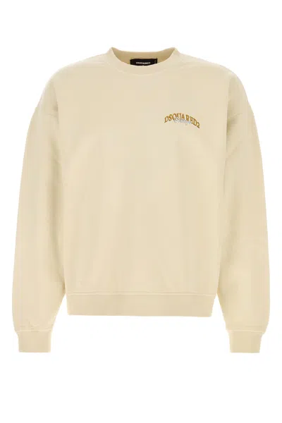DSQUARED2 DSQUARED BEIGE COTTON SWEATSHIRT
