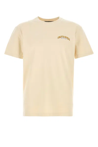 DSQUARED2 DSQUARED BEIGE COTTON T-SHIRT