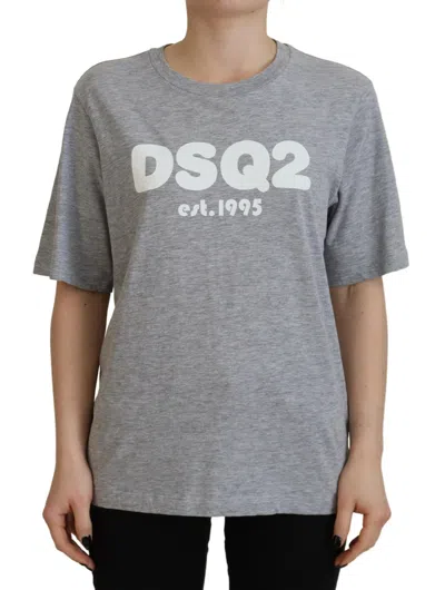 DSQUARED2 DSQUARED² LOGO COTTON CREWNECK SHORT SLEEVE TEE WOMEN'S T-SHIRT (PRE-OWNED)