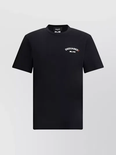 DSQUARED2 EMBOSSED CONTRAST MONOCHROME T-SHIRT