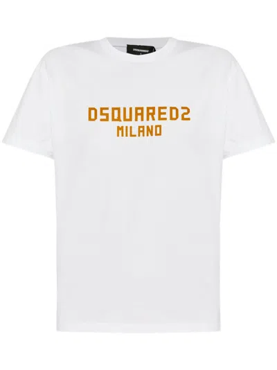 DSQUARED2 FLOCKED-LOGO T-SHIRT