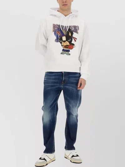 DSQUARED2 GRAPHIC PRINT HOODED SWEATSHIRT