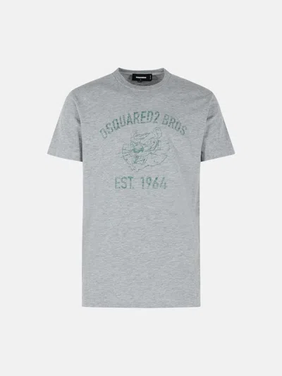 DSQUARED2 GRAY COTTON T-SHIRT