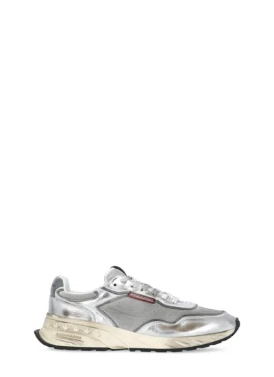 DSQUARED2 DSQUARED2 GREY LEATHER SPRINTER SNEAKERS