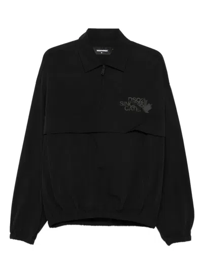 DSQUARED2 HALF-ZIP PANELLED SWEATSHIRT