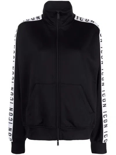 DSQUARED2 ICON FUNNEL-NECK ZIP-UP JACKET