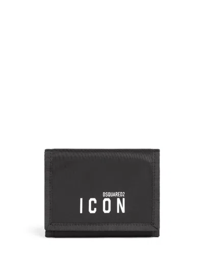 DSQUARED2 ICON LOGO-PRINT FOLDED WALLET