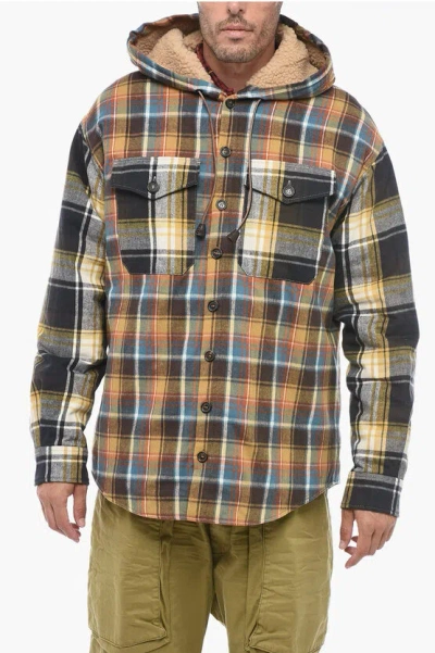 DSQUARED2 ICON Padded Overshirt with Shearling Lining