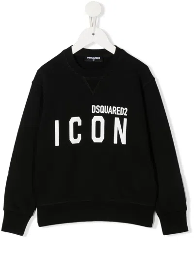 DSQUARED2 ICON-PRINT LONG-SLEEVED SWEATSHIRT