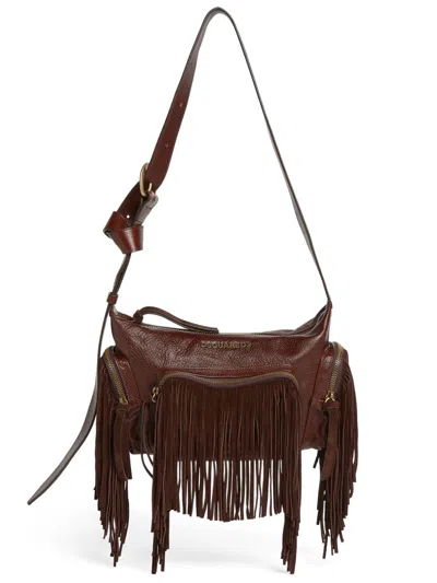 DSQUARED2 LEATHER SHOULDER BAG