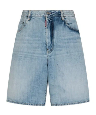 DSQUARED2 DSQUARED2 LIGHT PALM BEACH WASH DENIM SHORTS