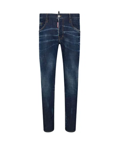 DSQUARED2 DSQUARED2 LOGO PATCH STRAIGHT-LEG JEANS
