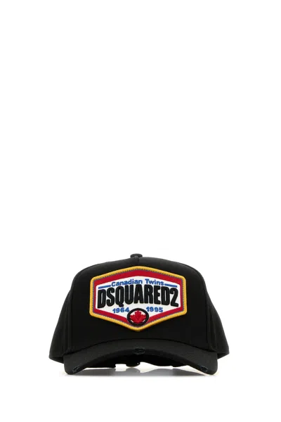 DSQUARED2 DSQUARED BLACK COTTON BASEBALL CAP
