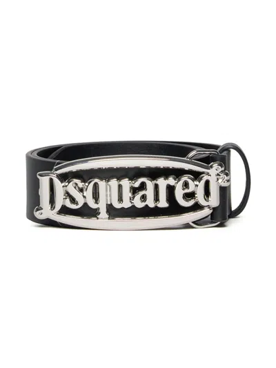 DSQUARED2 LOGO-BUCKLE BELT