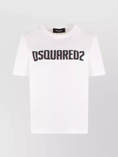DSQUARED2 LOGO CREW NECK COTTON T-SHIRT