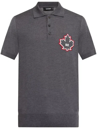 DSQUARED2 LOGO-JACQUARD POLO SHIRT