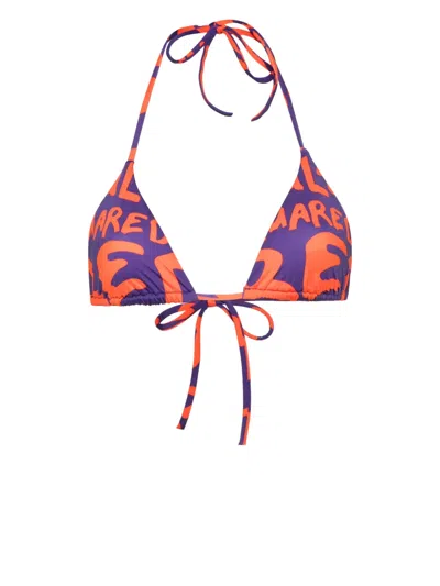 DSQUARED2 LOGO-PRINT BIKINI TOP