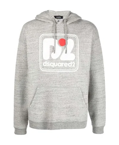 DSQUARED2 DSQUARED2 LOGO PRINTED DRAWSTRING HOODIE