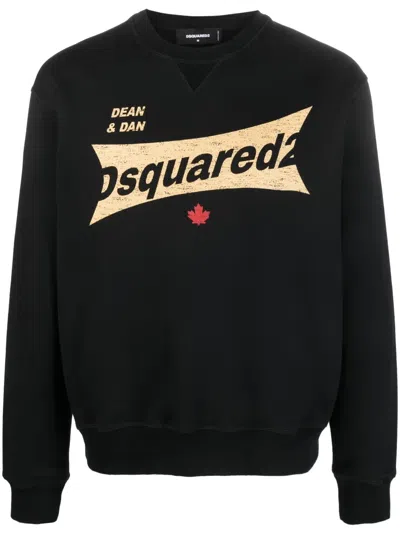 DSQUARED2 LOGO-PRINT COTTON SWEATSHIRT