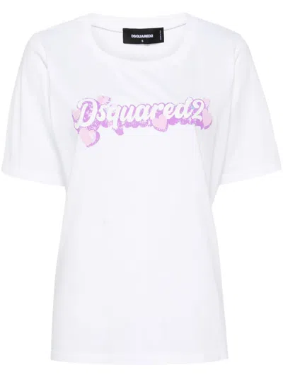 DSQUARED2 LOGO-PRINT COTTON T-SHIRT