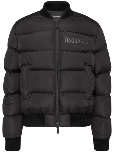DSQUARED2 LOGO-PRINT PADDED JACKET