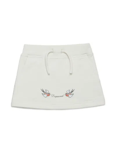 DSQUARED2 LOGO-PRINT SKIRT