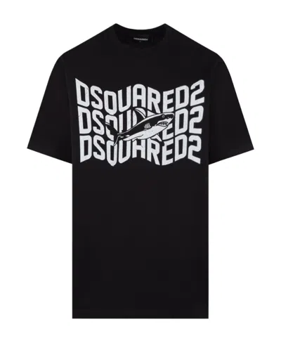 DSQUARED2 DSQUARED2 LOGO PRINTED CREWNECK T-SHIRT