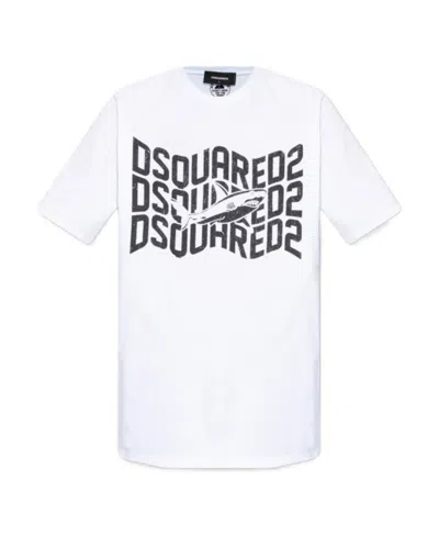 DSQUARED2 DSQUARED2 LOGO PRINTED CREWNECK T-SHIRT