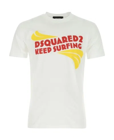 DSQUARED2 DSQUARED2 LOGO PRINTED CREWNECK T-SHIRT
