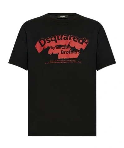 DSQUARED2 DSQUARED2 LOGO PRINTED CREWNECK T-SHIRT