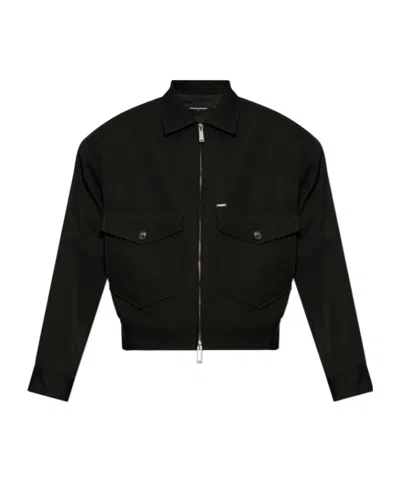 DSQUARED2 DSQUARED2 ZIP-UP CROPPED JACKET