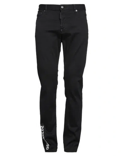 DSQUARED2 DSQUARED2 MAN JEANS BLACK SIZE 42 COTTON, POLYESTER, ELASTANE