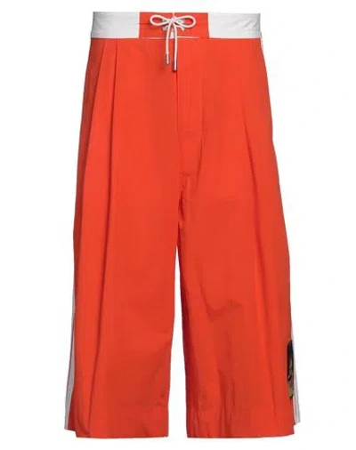 DSQUARED2 DSQUARED2 MAN PANTS ORANGE SIZE 32 COTTON, ELASTANE