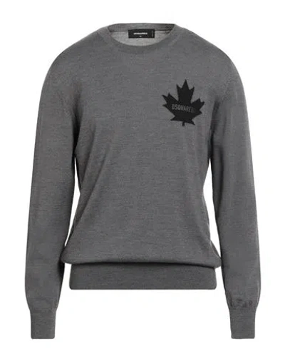 DSQUARED2 DSQUARED2 MAN SWEATER GREY SIZE XL WOOL