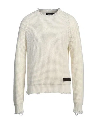 DSQUARED2 DSQUARED2 MAN SWEATER WHITE SIZE M WOOL