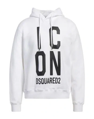 DSQUARED2 DSQUARED2 MAN SWEATSHIRT WHITE SIZE L COTTON