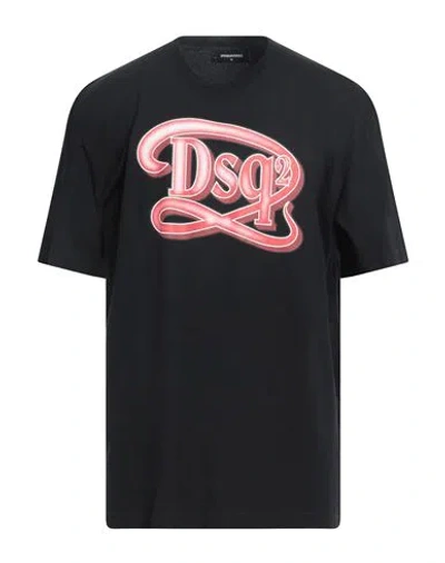 DSQUARED2 DSQUARED2 MAN T-SHIRT BLACK SIZE L COTTON