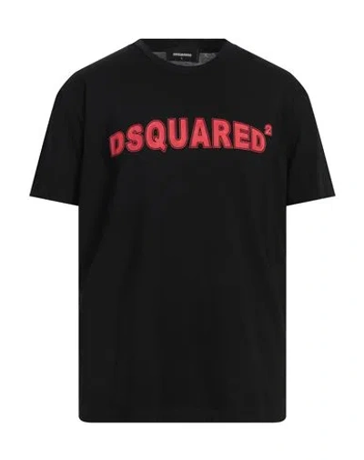 DSQUARED2 DSQUARED2 MAN T-SHIRT BLACK SIZE L COTTON